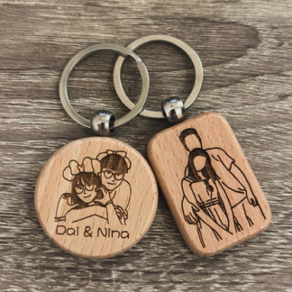 Laser-engraved keychain