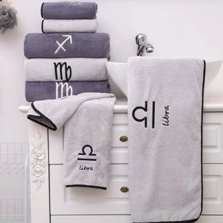 12constellation velvet towel