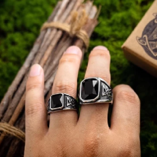 Obsidian ring